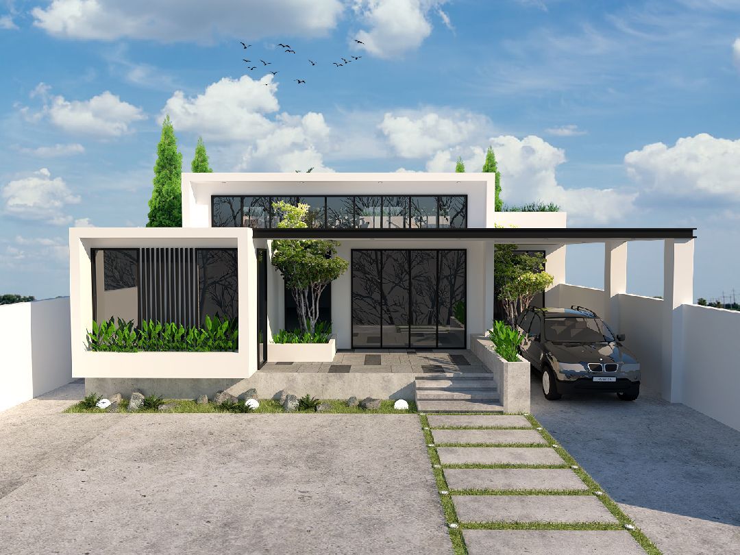 تصميم فيلا مينيمالية في بابلسر