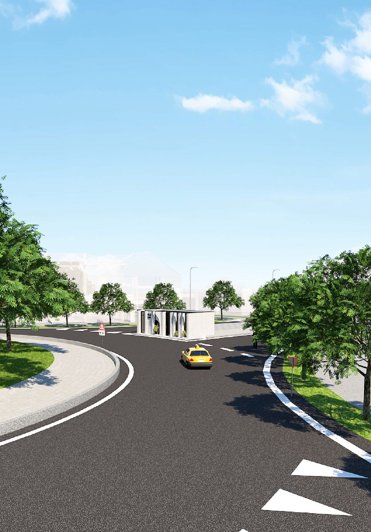 تصميم عنصر الميدان ومركز الشرطة